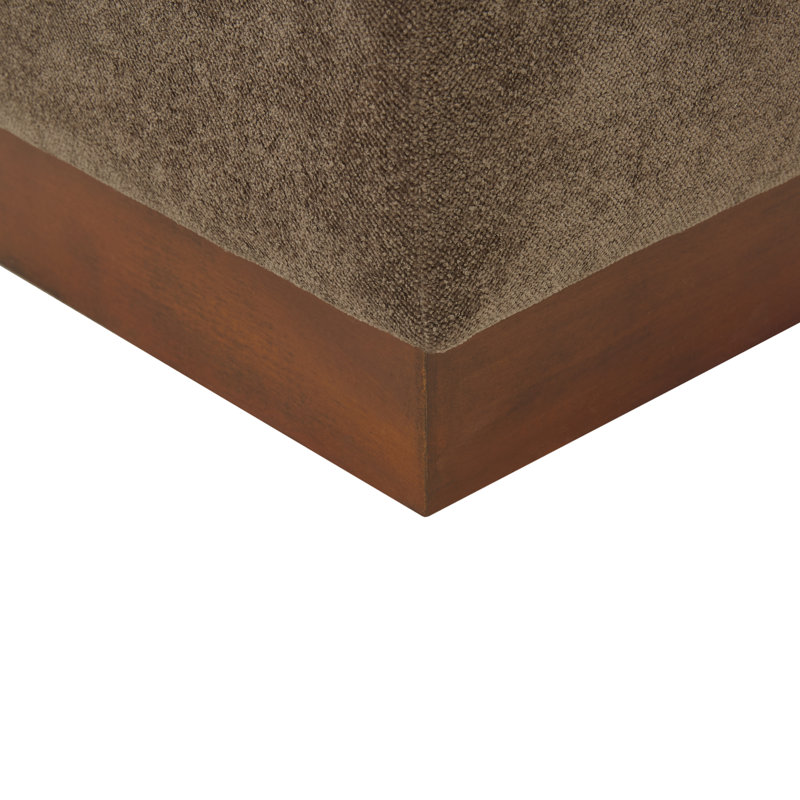 Zafeer Upholstered Ottoman, Dark Brown