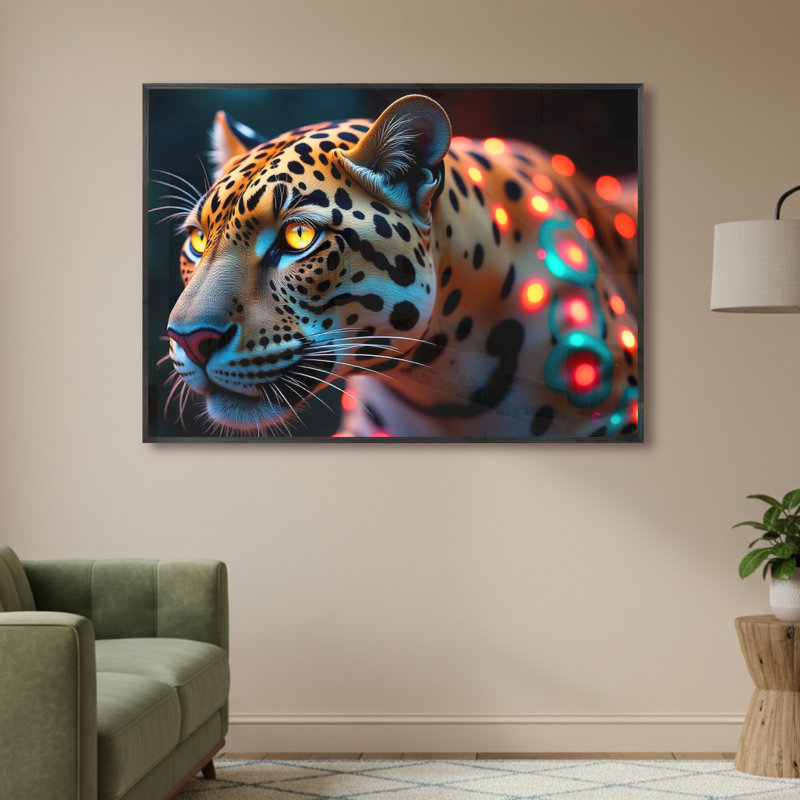 Single Picture Frame LED Illuminated Wall Art Wall Art on Glass / Aluminium, 50 cm H x 60 cm W