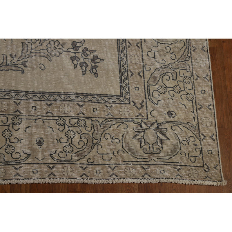 Tapis traditionnel en laine à motif géométrique 10 x 13