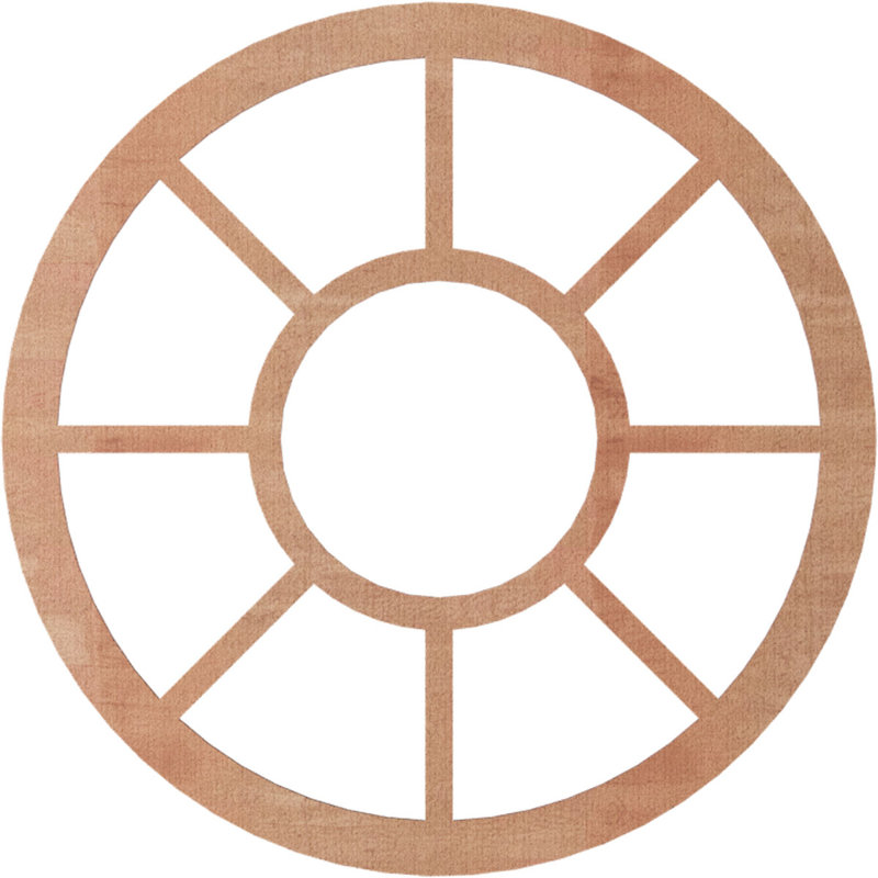 Médaillon de plafond Grace, Cerisier, H 40 po x l 40 po x P 0,38 po