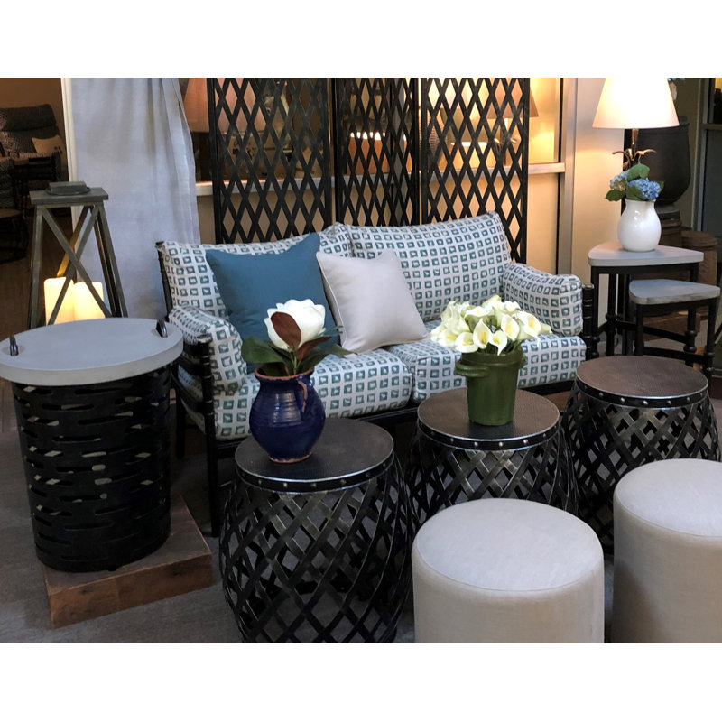 Aria - Outdoor Side Table w/ Removable Polished Concrete Top & Aluminum Base