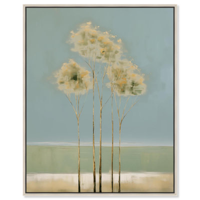 «Sage Green Tree», toile minimaliste par Art Remedy