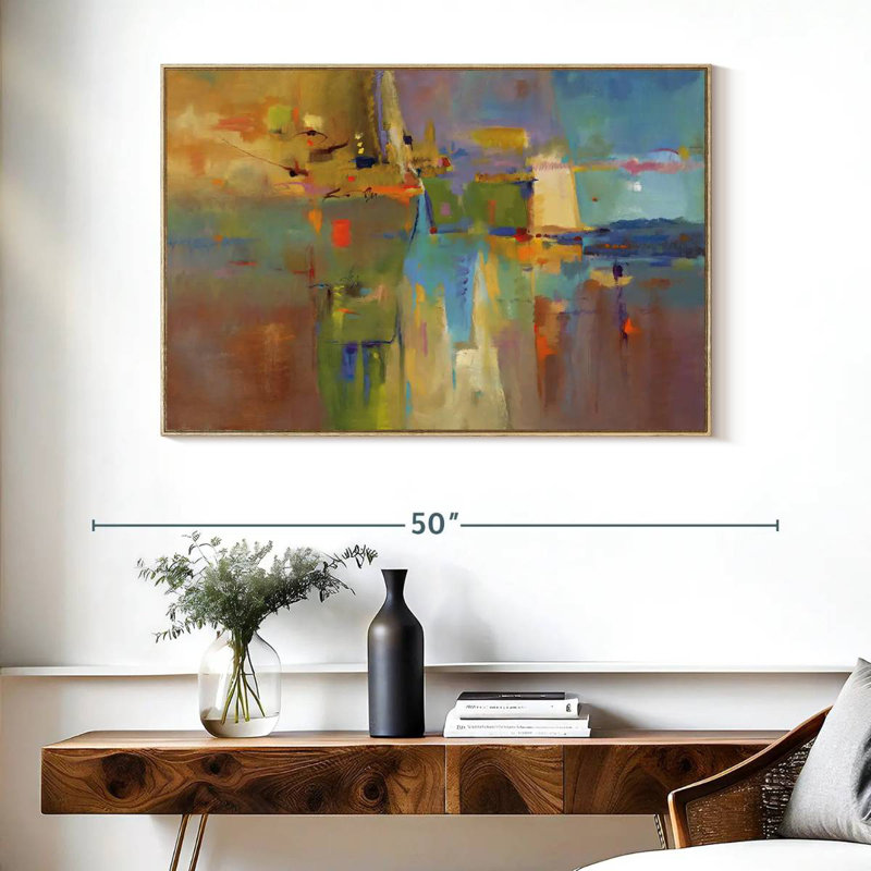 Réflexions atypiques, Cadre flottant en bois naturel, 40 po x 27 po