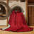 Machine Washable Solid Red Area Rug-1207465235