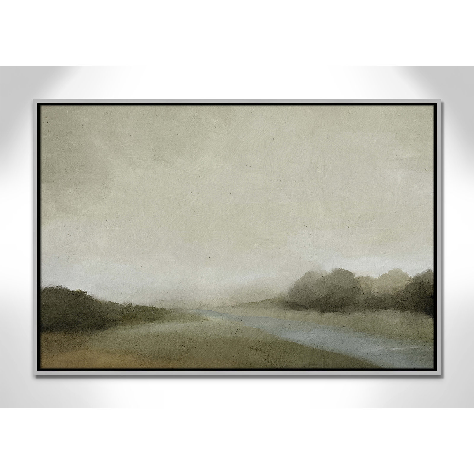 Vanora "Lovers Creek" Painting, 25.5" H x 37.5" W, Silver