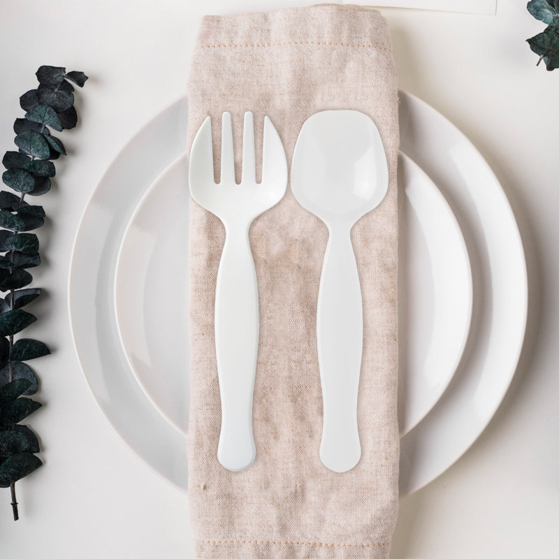 White Plastic Serving Forks - 144 Forks