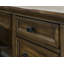 Carleny Corner Executive Desk with Built in Outlets Brown