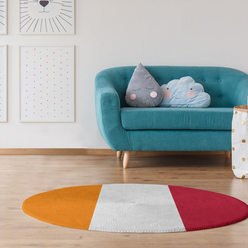 Chenille Indoor Rug, Round 5'