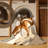 Machine Washable Peirsen Chipmunk Modern Geometric Rug in Beige – Beige Binding-1202085393