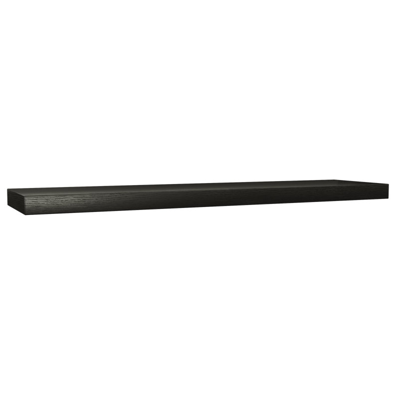 Rift White Oak Floating Shelf, Black Wood