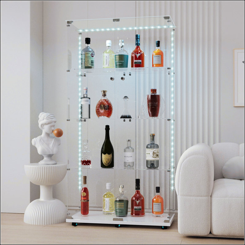 Vaisselier en verre trempé, Blanc