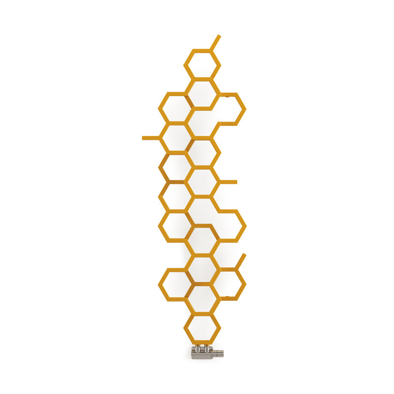 Hex Vertical Designer Radiator 1700Hx573W, Mustard