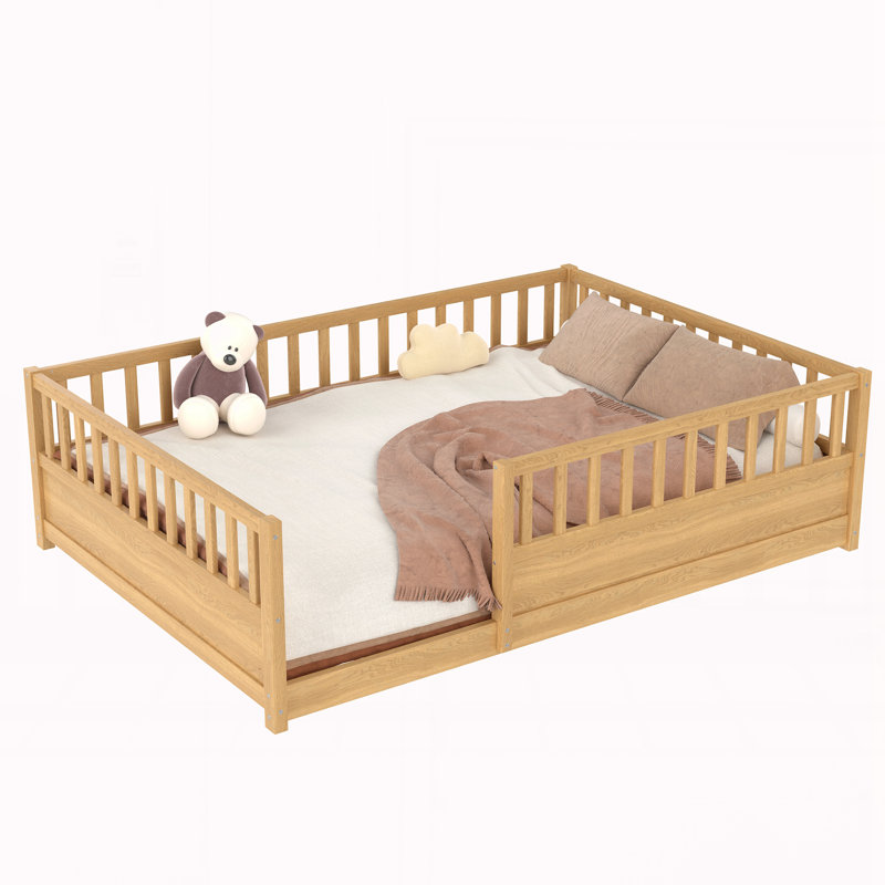 Full Size Floor Bed, Natural, Full