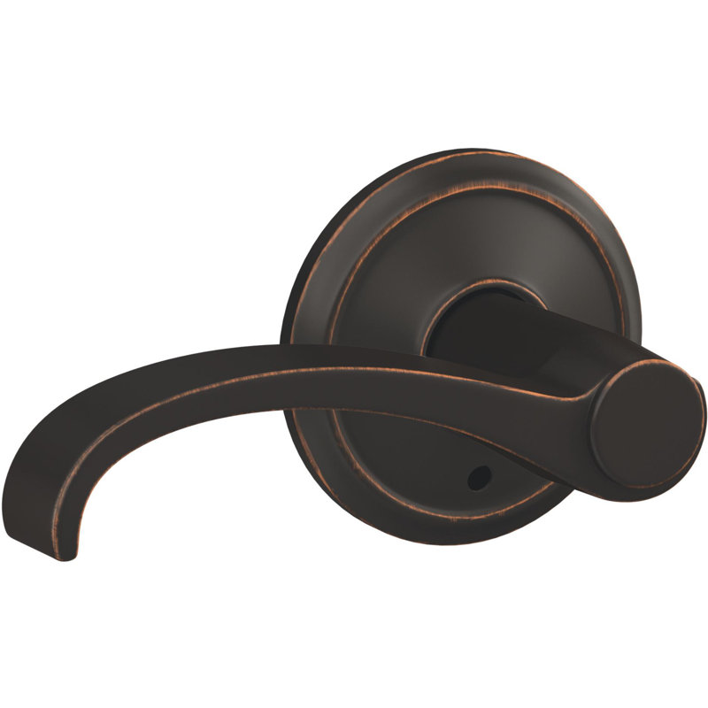 Whitney Hall-Closet and Bed-Bath Lever with Alden Trim, Aged Bronze