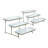 Gibson Elite Gracious Dining 3 Tier Serving Platter Cake Stand, Gold (2 Pack)