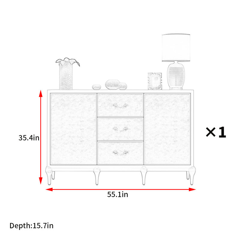 Buffet de style moderne et luxueux