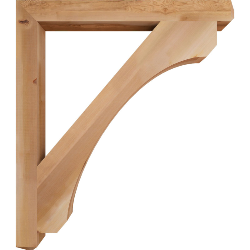 H Support en bois / corbeau, Western Red Cedar (Smooth), H 48 po x l 3,5 po x P 42 po