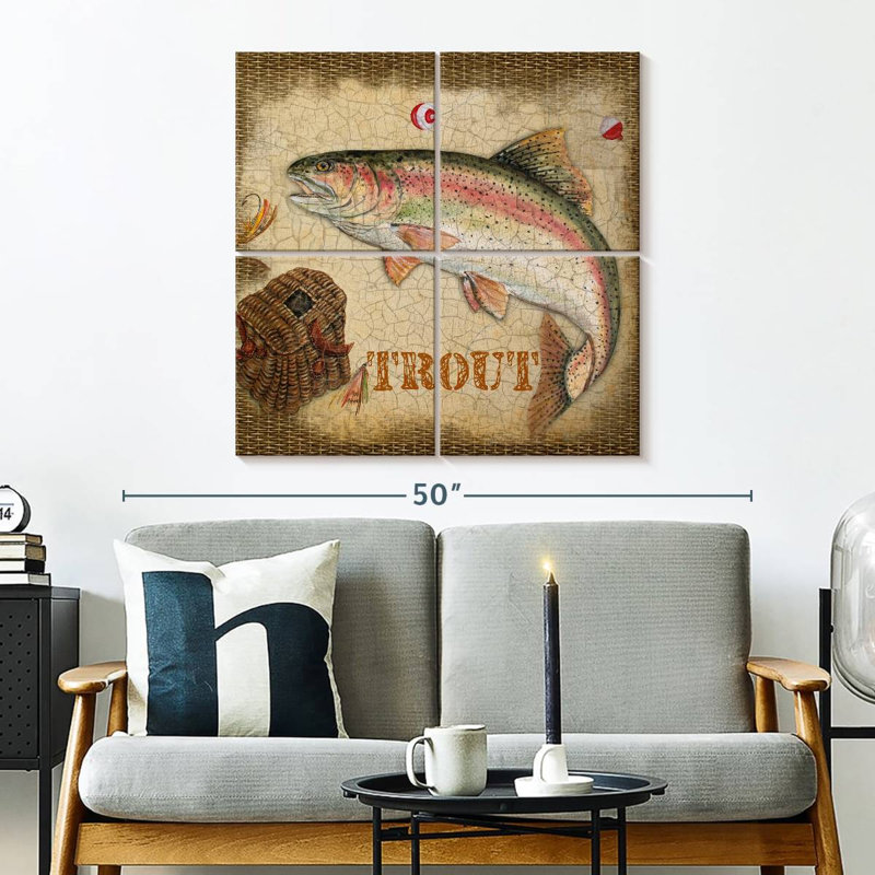 Senne Trout Catch, 32" H x 32" W