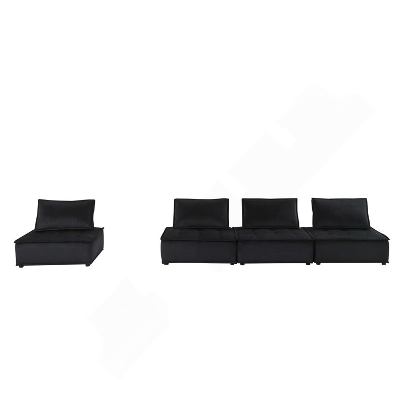 Canapé modulaire en velours confortable