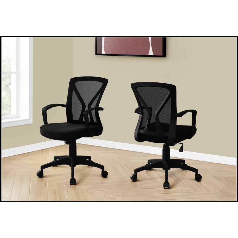 Chaise de bureau ergonomique pivotante à hauteur réglable avec dossier en filet et siège rembourré pour une expérience de travail confortable