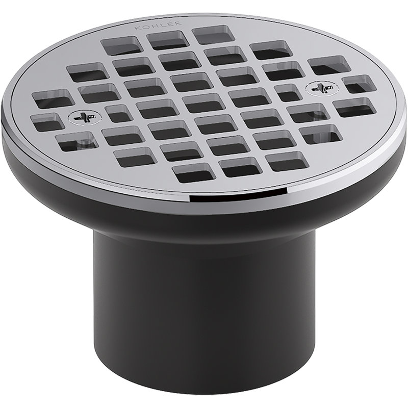 Clearflo Round Brass Tile-In Shower Drain (Drain Body Not Included), Polished Chrome