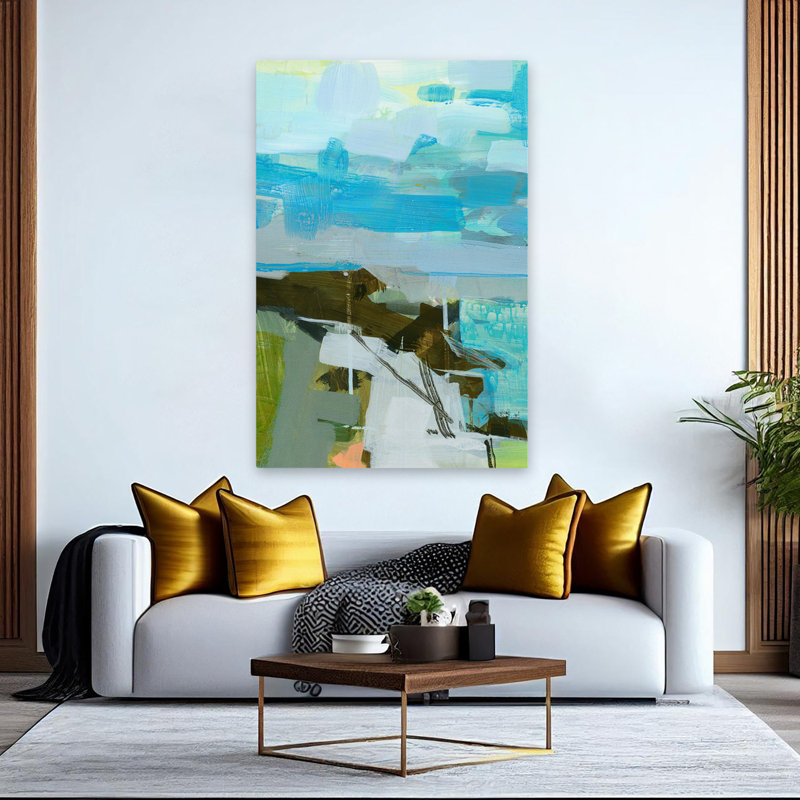 Au bord de la mer - art de paysages côtiers, H 60 po x l 40 po