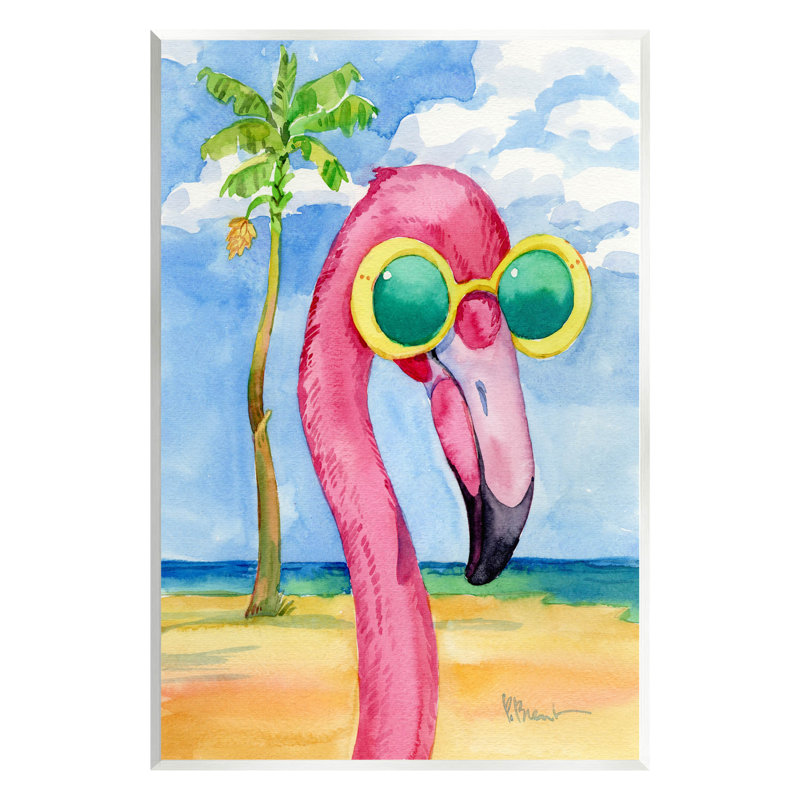 «Look Good Flamingo Tropical» par Paul Brent, H 15 po x l 10 po x P 0,5 po