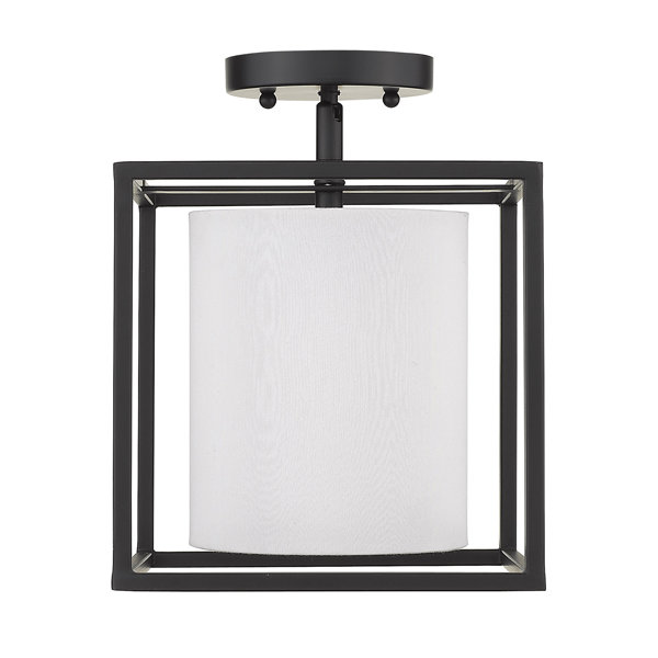 Laurel Foundry Modern Farmhouse Plafonnier semi-encastré carré unique à ...