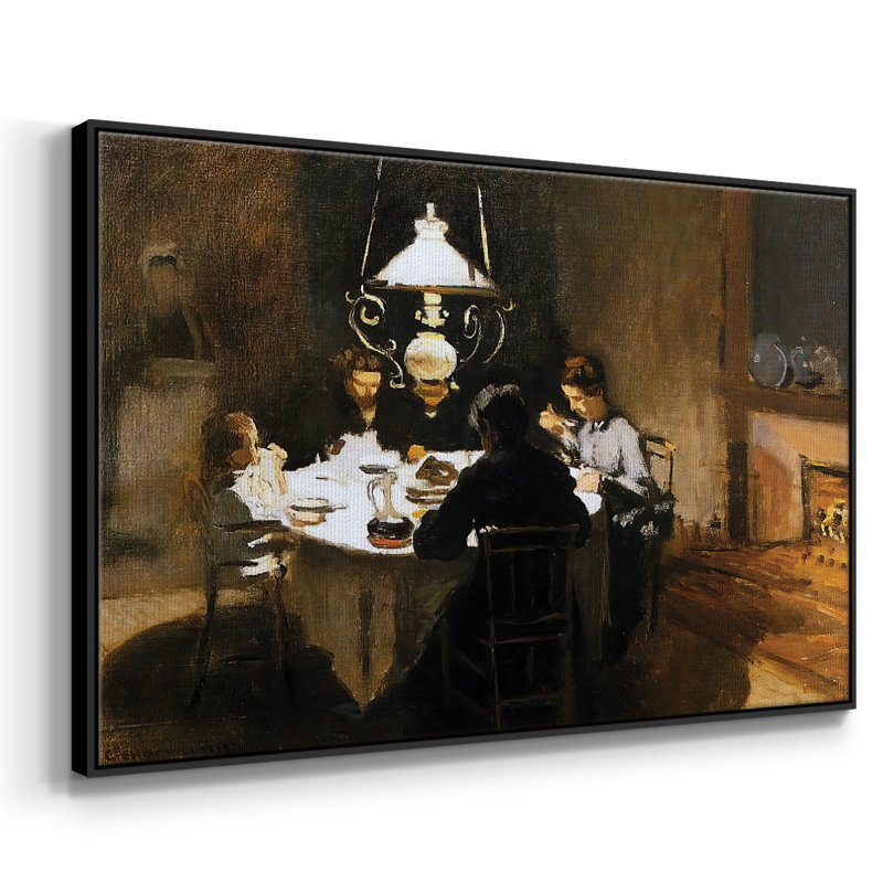 " The Dinner, 1868 ", Noir, H 17 po x l 25 po x P 2 po