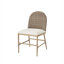 Ensemble de salle à manger ovale 7 pièces avec 6 chaises, table en bois massif brun pour 6 à 8 personnes, style maison de campagne