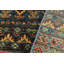 Tapis bleu / beige en laine noué à la main à motif sud-ouest Cartley 4 pi 9 po x 6 pi 8 po Cartley