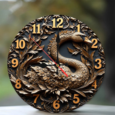 Elegant Swan Clock