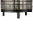 Iron Grid Pillar Candle Holders - 12" - Black And Gold Finish - Set Of 3