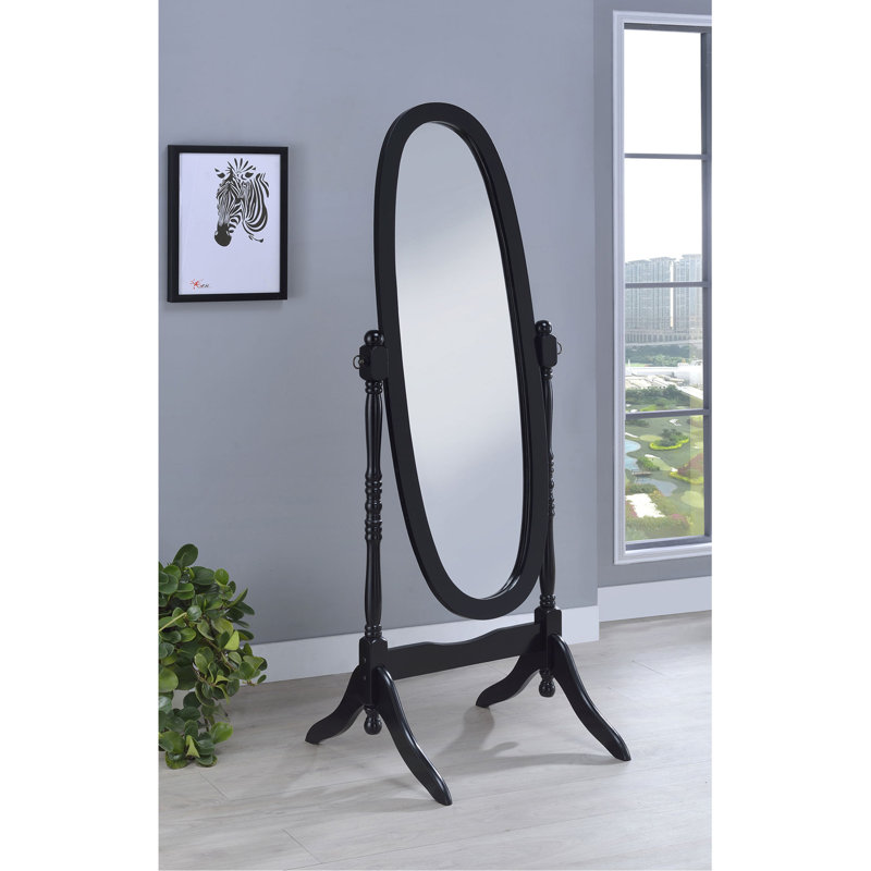 Dunne Black Cheval Mirror