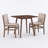 Alagie Mid-Century Modern 3-Piece Dining Table Set With Upholstered Chairs & Rubberwood Legs-126534116-126534115
