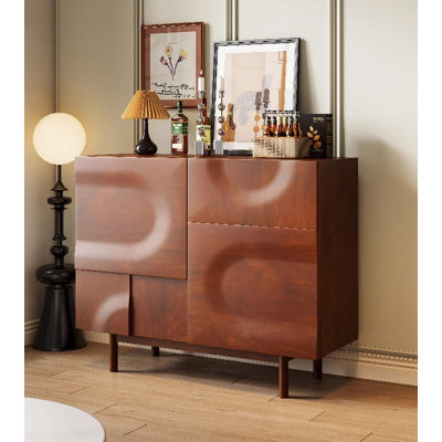 Armoire à chaussures rétro de style américain avec portes de forme unique