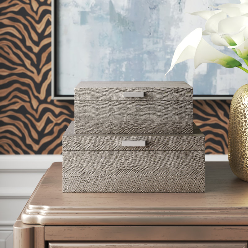 Kallie 2 Piece Plastic Decorative Box Set
