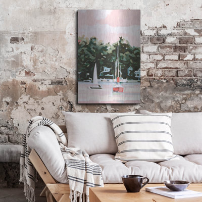 «Lake Af après-midi 2» par Emma Scarvey, art mural en métal
