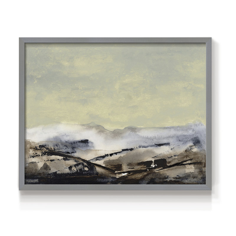 Shanthih I - Reproduction encadrée - Restickable, H 11 po x l 14 po, Gris