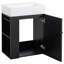 Wall-Mounted Bathroom Vanity with Diamond-Patterned Doors-1435231702