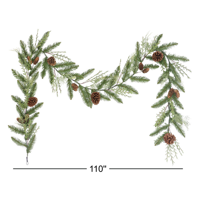 110'' in. Faux Cypress Garland