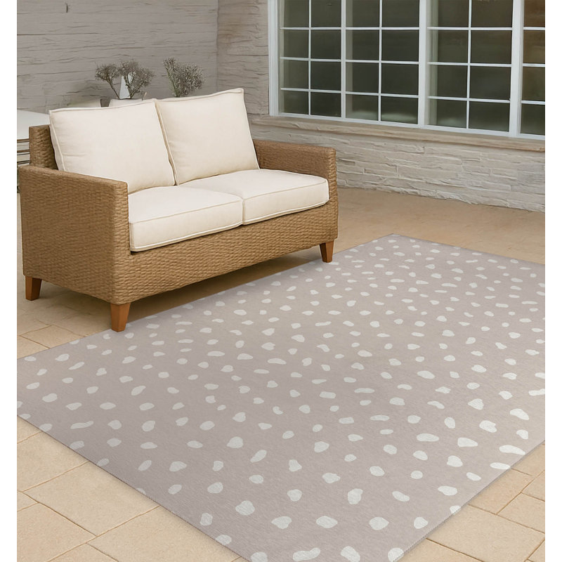 Paint Drop Non-Slip Outdoor Rug, Rectangle 5' x 7'