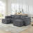 Space-saving Compact Sofas, Foam Minimalist Design For Home, Gray
