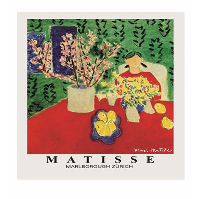 «Botanical Henri Matisse Marlborough Zurich Bohemian», reproduction d'art non encadrée