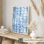 Floral Vichy Blue Flowers, reproduction d'art non encadrée-920322645