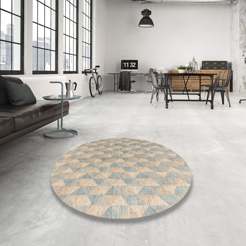 Tapis abstrait moderne 4978, Rond 8 pi