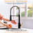 Hands Kitchen Sink Faucet - Touchless Automatic Smart With Pull Out , Black And Gold, Contemporary Look, Ceramic Filled, Brass Material Spray, For Sink, Filler,-159167928