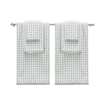 Devon Zt White Green Frost Towel Set