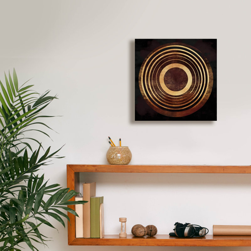 "Minimal Abstract Black 4" par Petals Prints Design, H 12 po x l 12 po x P 0,75 po