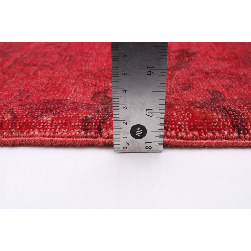 One-of-a-Kind 8' X 10' New Age Wool Area Rug in Dark Red